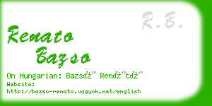 renato bazso business card