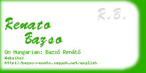 renato bazso business card